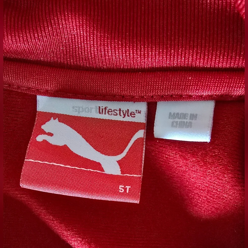 Puma Boys Toddler 5T Red Track Jacket‎